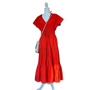 Women's Red-Orange Maxi Dress XXL (NWT)